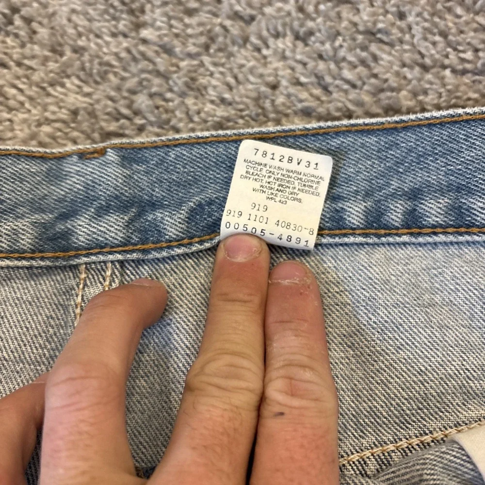Vintage Levis Jeans Mens 40x30 Blue Denim 505 Straight Leg Paper Tag 2001 Farm